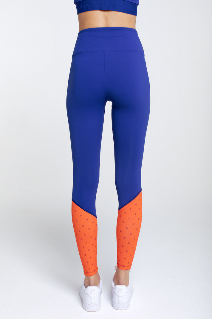 Bronze/Orange/White on Grey Leggings