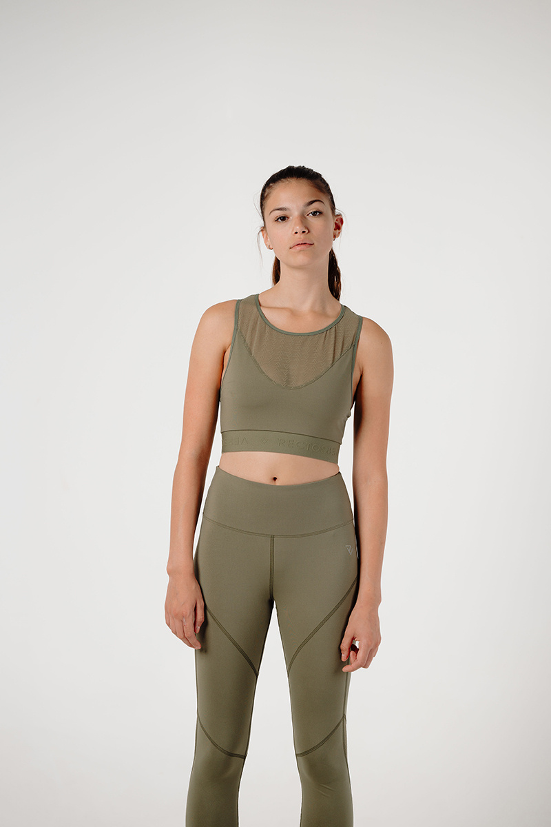 RECTO VERSO Olive sports bra