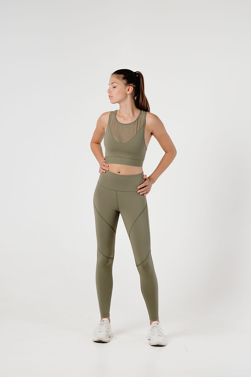 RECTO VERSO Olive sports bra