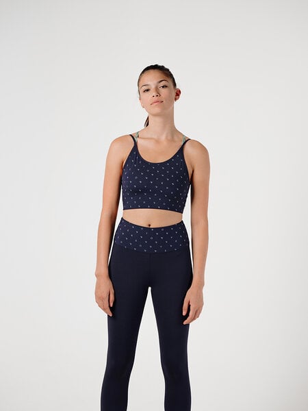 Rebel Blue Shadow sports bra  RectoVerso sportswear for women