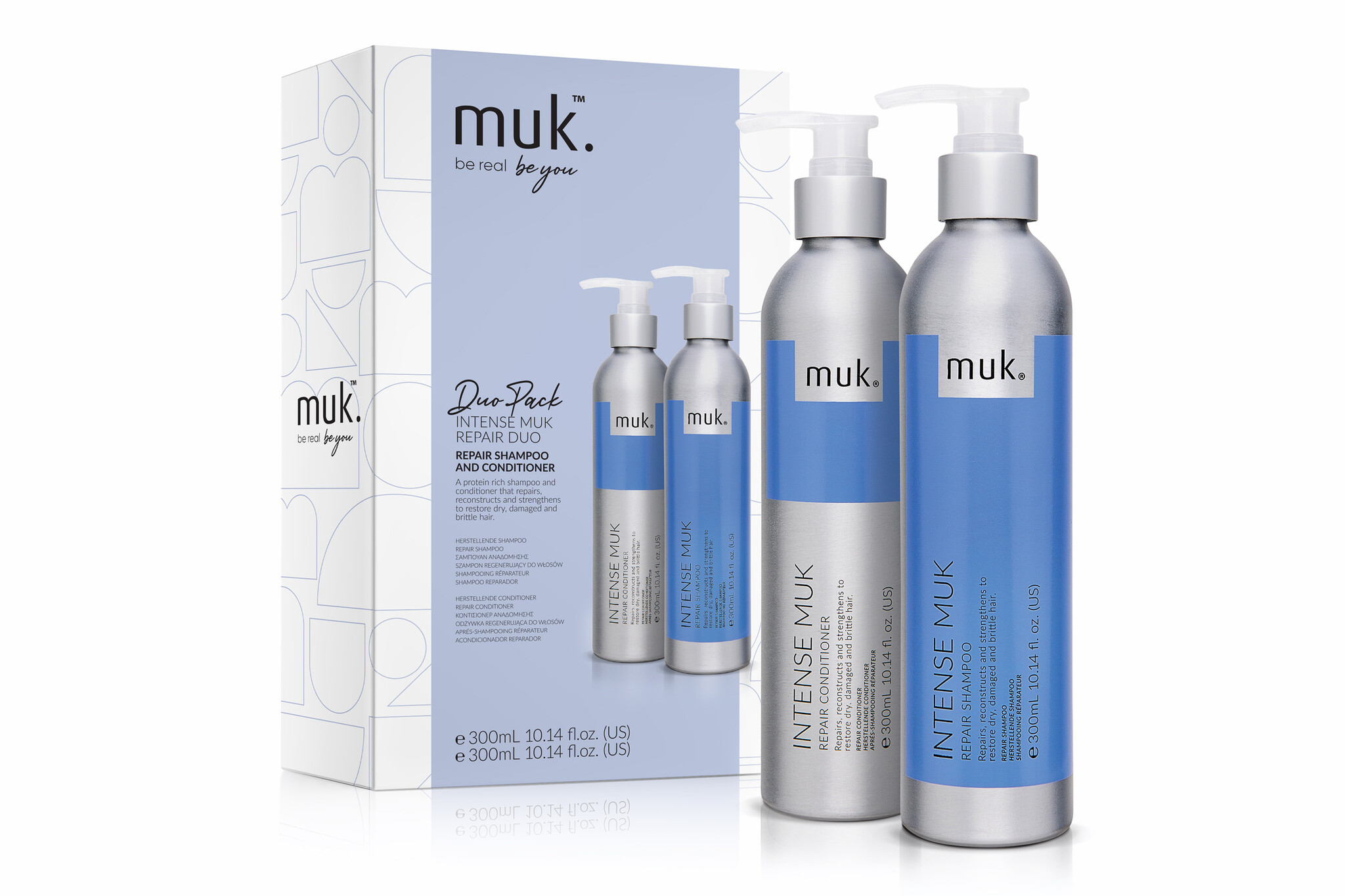 Intense muk Duo Pack Repair Shampoo & Conditioner 300 ml