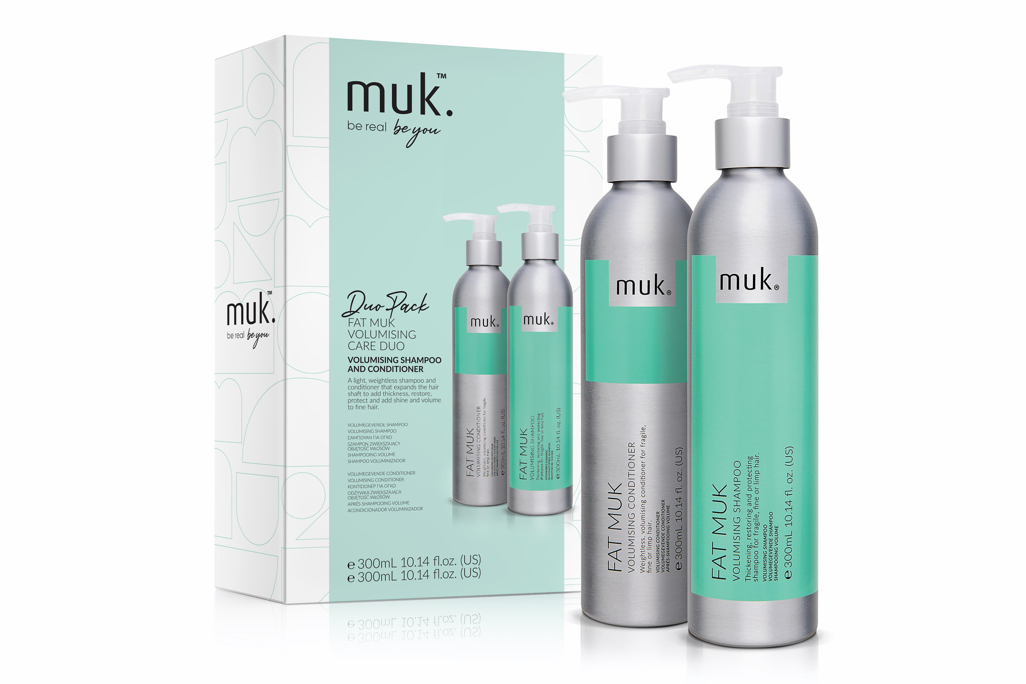 Fat muk Duo Pack Volumising Shampoo & Conditioner 300 ml