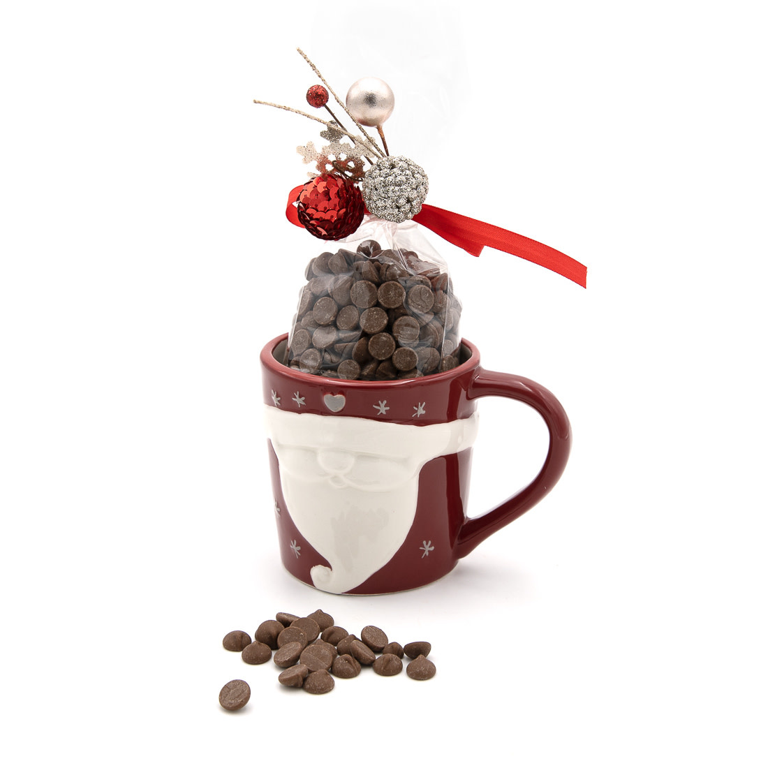 Hot milk chocolate in Christmas mug (santa) 200 Grs Hot milk chocolate in Christmas mug (santa) 200 Grs