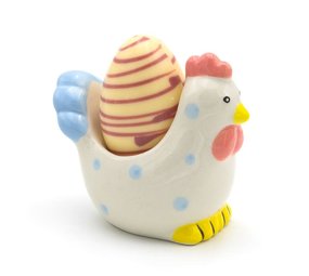 Easter striped egg (milk chocolate) - The Belgian Chocolate Makers