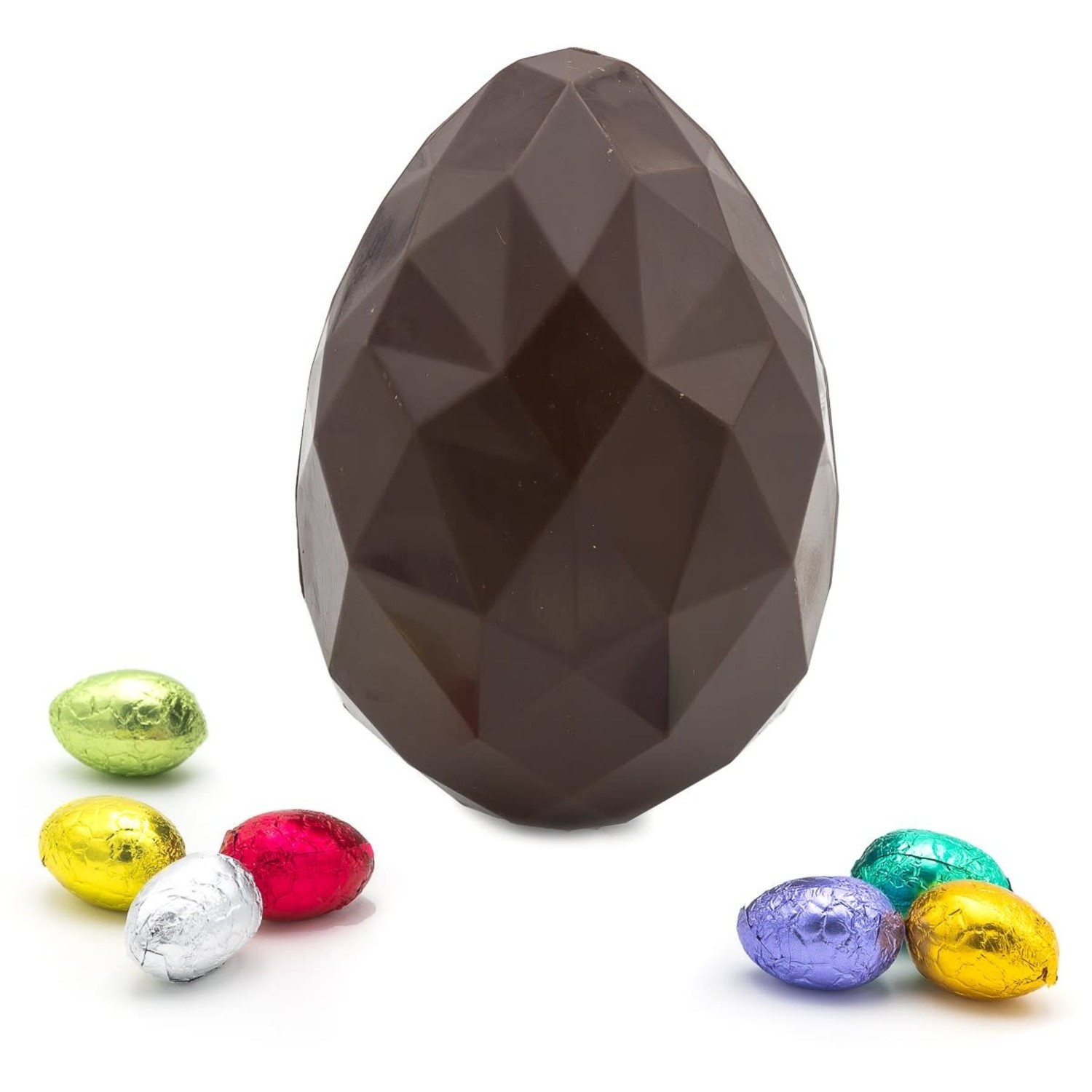 Diamond egg M (dark chocolate) 180 Grs - The Belgian Chocolate Makers