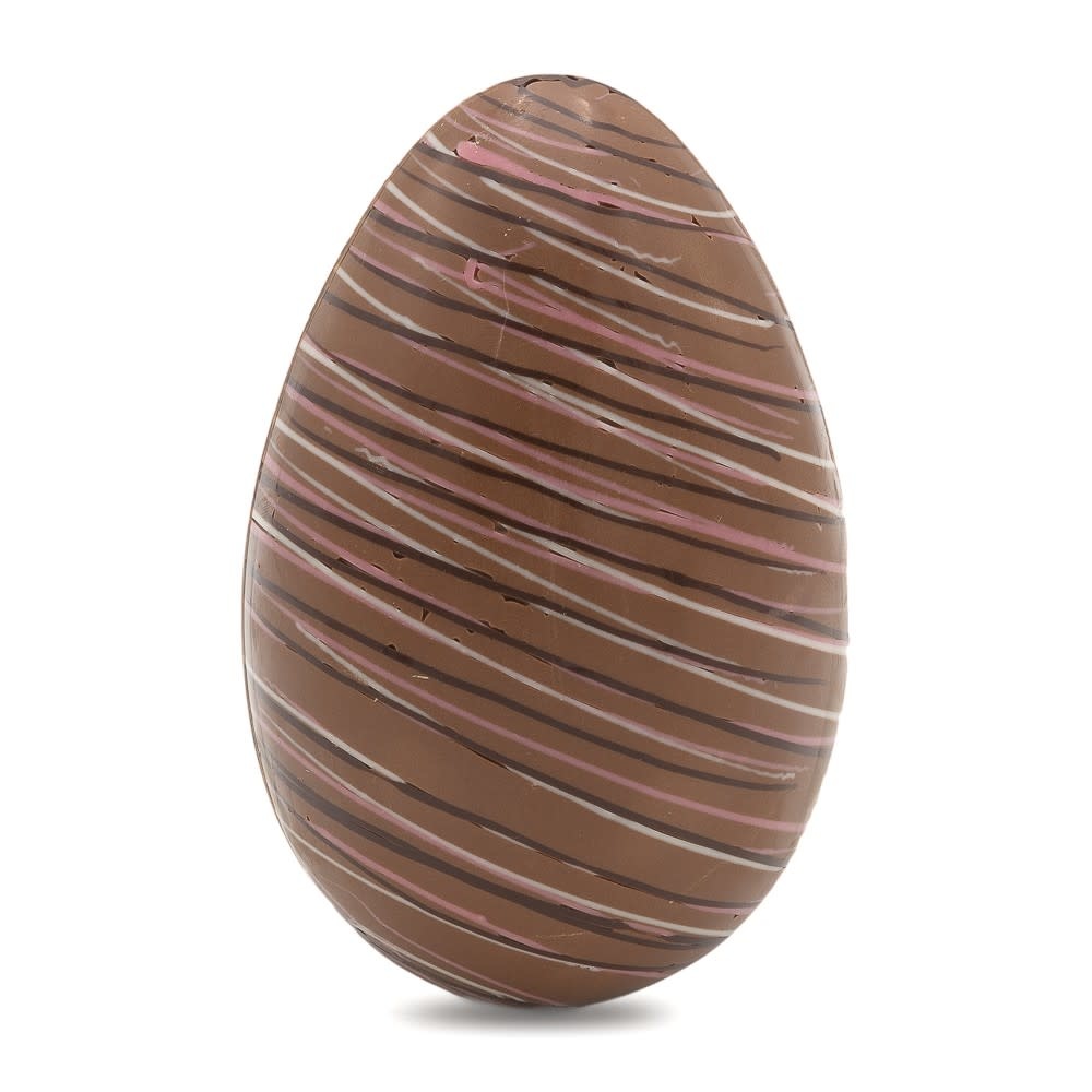 Easter striped egg XL (milk) 220 Grs