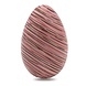 The Belgian Chocolate Makers Easter striped egg XL (ruby) 220 Grs The Belgian Chocolate Makers Easter striped egg XL (ruby) 220 Grs