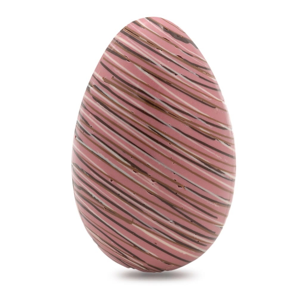 Easter striped egg XL (ruby) 220 Grs Easter striped egg XL (ruby) 220 Grs