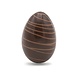 The Belgian Chocolate Makers Easter striped egg S (dark chocolate) 30 Grs The Belgian Chocolate Makers Easter striped egg S (dark chocolate) 30 Grs