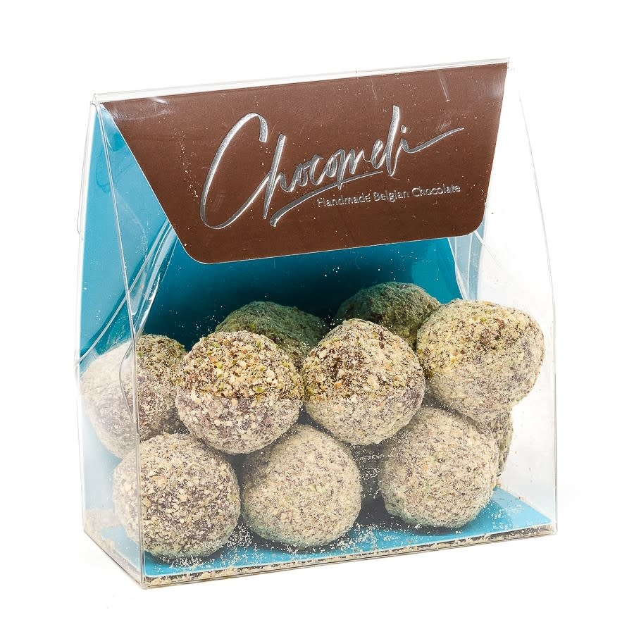 Ballotin of belgian chocolate truffles (pistachios) 150 Grs Ballotin of belgian chocolate truffles (pistachios) 150 Grs