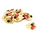 The Belgian Chocolate Makers Mendiants white with pistachios, almonds, strawberries and cassis 150 Grs The Belgian Chocolate Makers Mendiants white with pistachios, almonds, strawberries and cassis 150 Grs