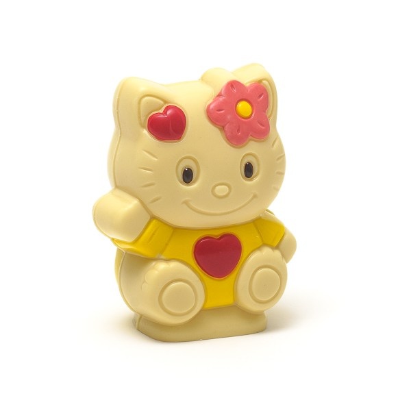 Happy cat chocolate figurine S (white) 140 Grs Happy cat chocolate figurine S (white) 140 Grs