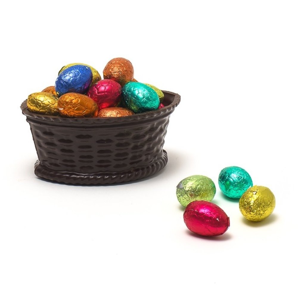 Easter striped egg (milk chocolate) - The Belgian Chocolate Makers