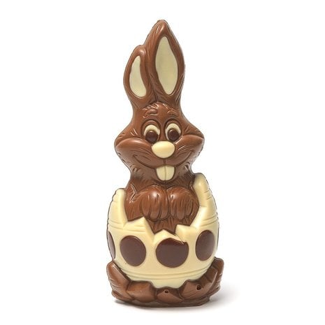 Easter striped egg (milk chocolate) - The Belgian Chocolate Makers