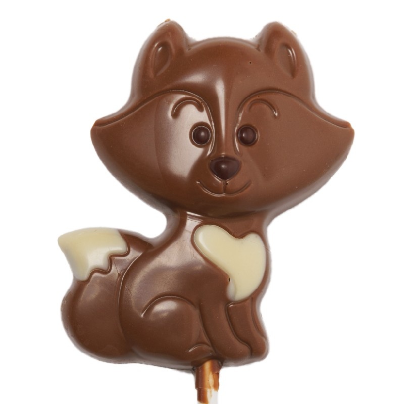Lollipop fox 20 Grs milk The Belgian Chocolate Makers