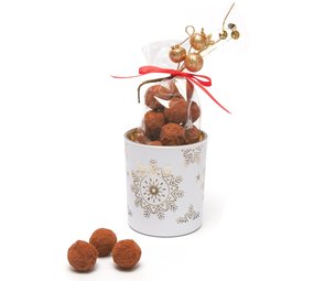 The Belgian Chocolate Makers Truffles in decorative pot (cacao) The Belgian Chocolate Makers Truffles in decorative pot (cacao)