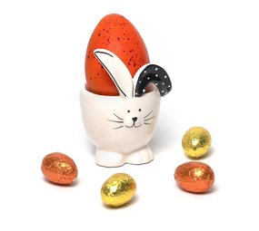 Easter striped egg (milk chocolate) - The Belgian Chocolate Makers