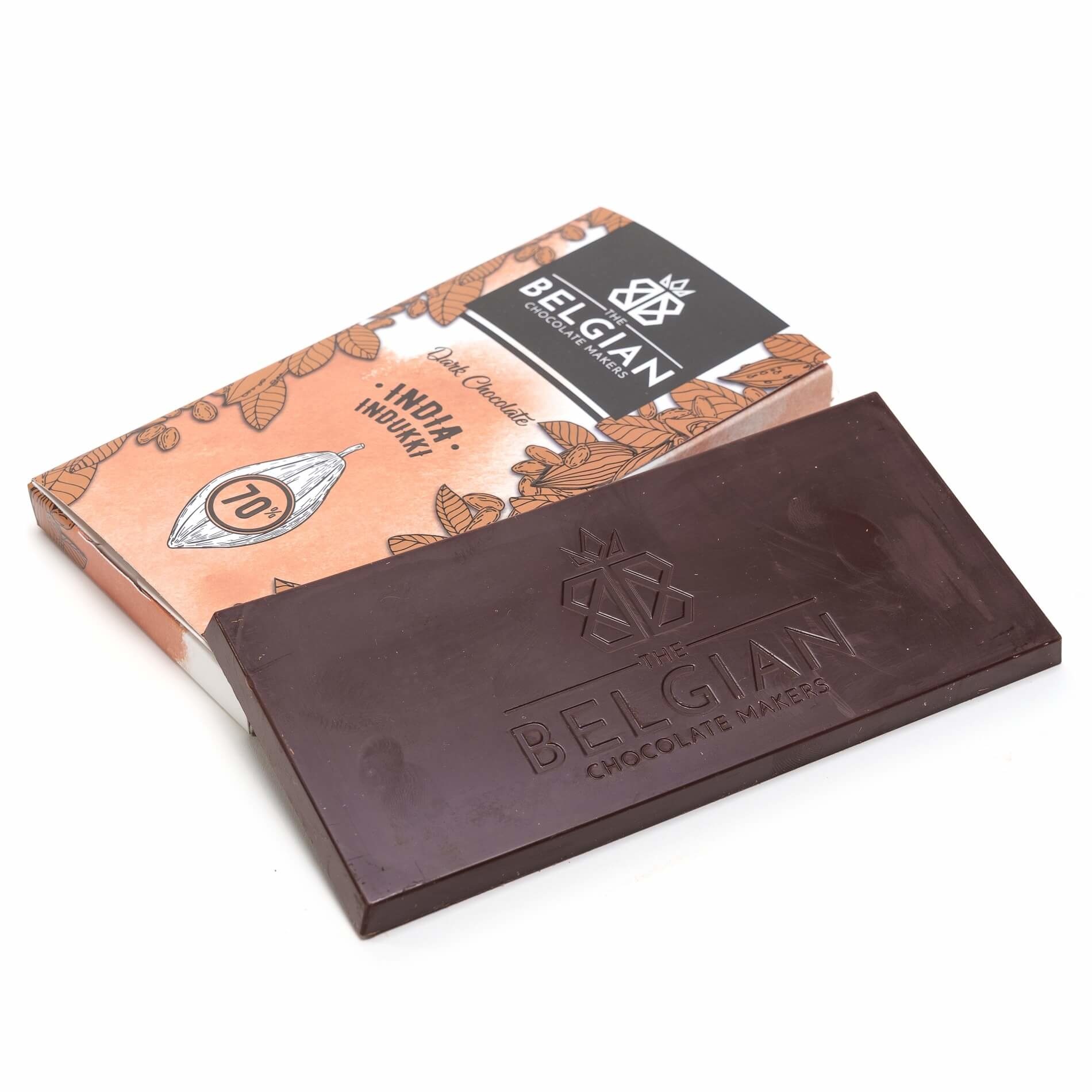 Handmade chocolate bar (dark 70%) India 'Indukki' 100 Grs Handmade chocolate bar (dark 70%) India 'Indukki' 100 Grs