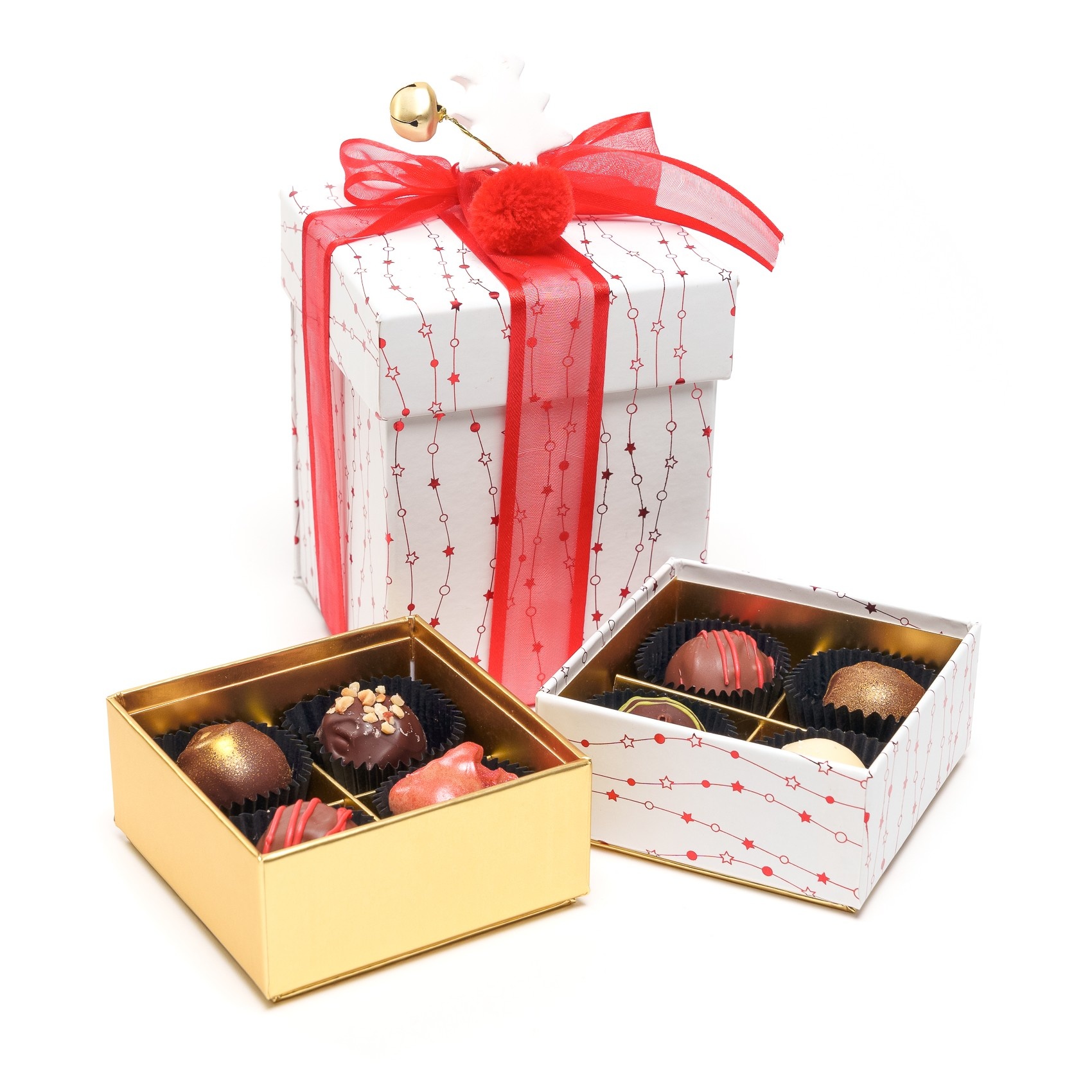 Christmas box of belgian truffles 140 Grs