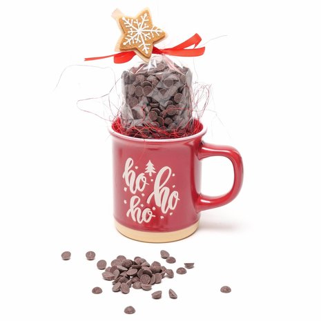 Hot dark chocolate in Christmas mug (ho-ho-ho) 200 Grs - The