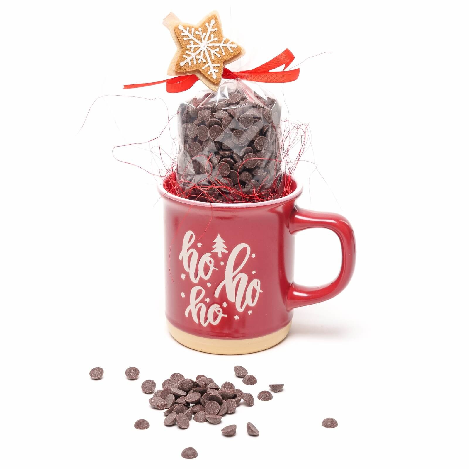 Hot dark chocolate in Christmas mug (ho-ho-ho) 200 Grs Hot dark chocolate in Christmas mug (ho-ho-ho) 200 Grs
