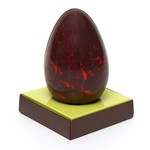 Splash yellow/green Easter egg with small eggs (dark chocolate) 420 Gr -  The Belgian Chocolate Makers