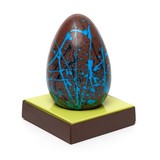 Splash yellow/green Easter egg with small eggs (dark chocolate