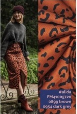 FM Alida denim leopard print brown black