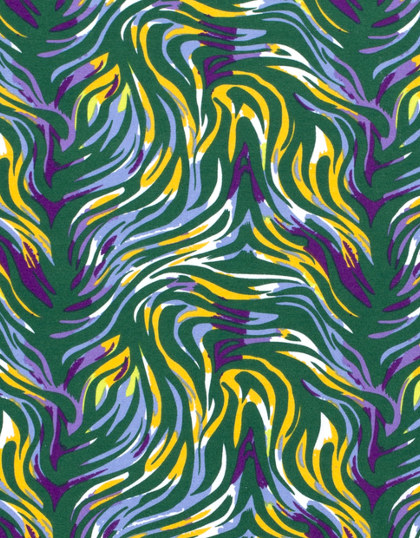 Viscose jersey abstract waves groen