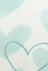 Graphic bunny hearts pastel mint
