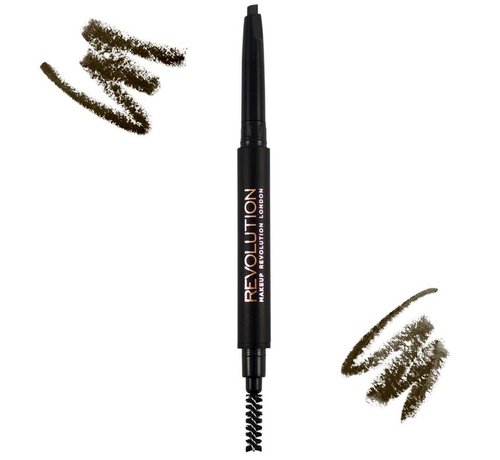 Makeup Revolution Duo Brow Pencil - Medium Brown