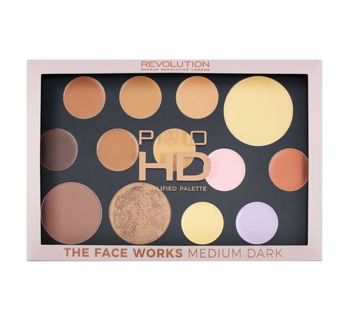 Makeup Revolution HD Pro Palette The Works - Medium/Dark