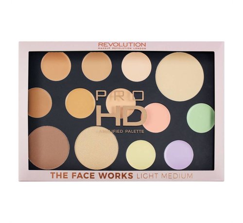 Makeup Revolution HD Pro Palette The Works - Light/Medium
