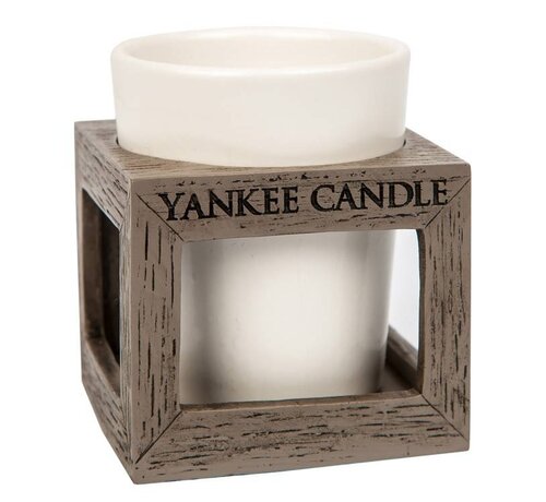 Yankee Candle Rustic Modern Grey Wood Votive Holder