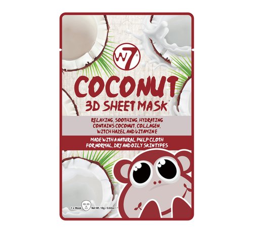 W7 Make-Up Coconut 3D Sheet Face Mask