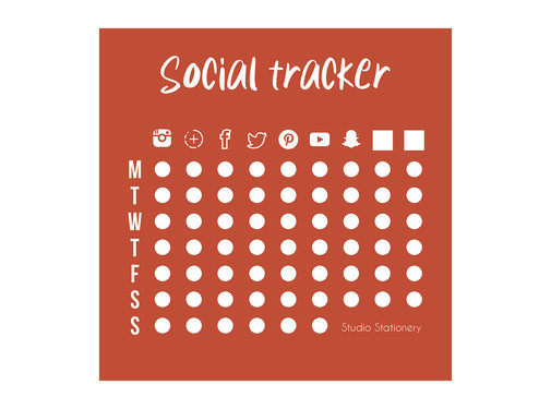 Studio Stationery Noteblock Mini Social Tracker