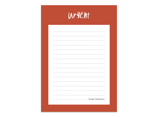 Studio Stationery Noteblock Urgent