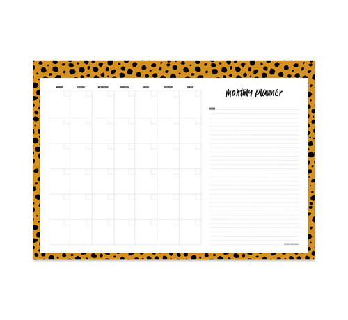 Studio Stationery Monthly Planner Cheeta - Desk Planner