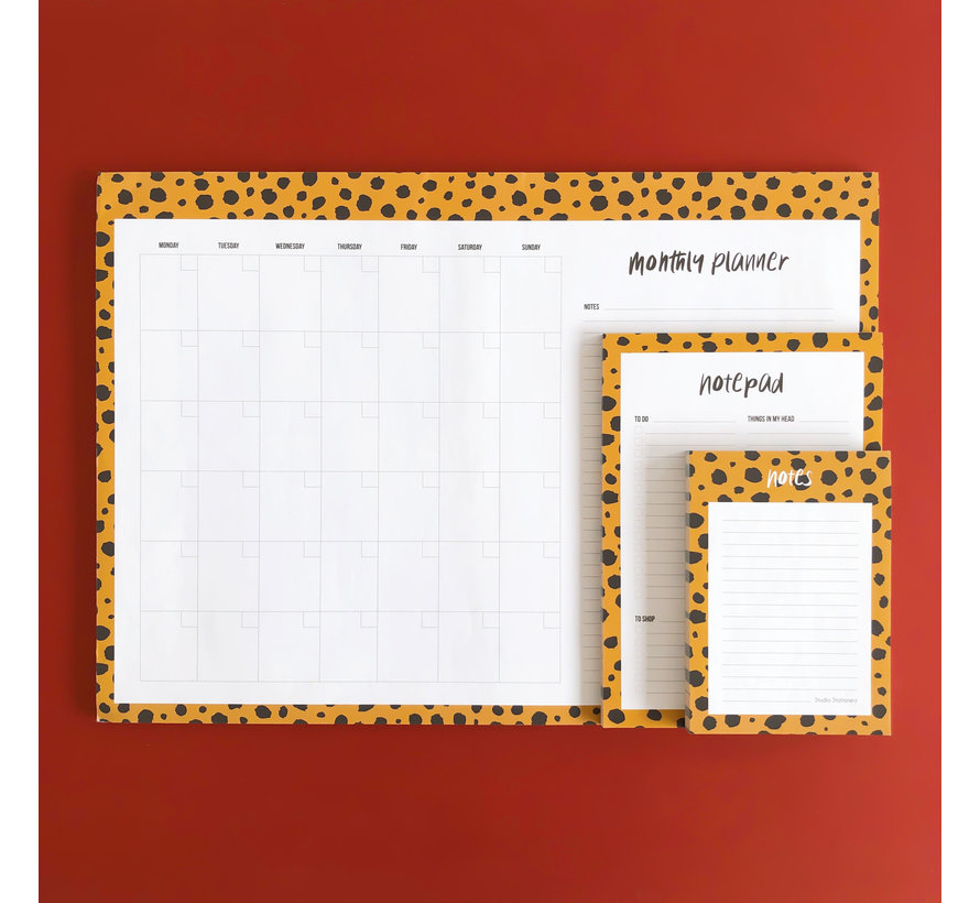 Monthly Planner Cheeta - Desk Planner
