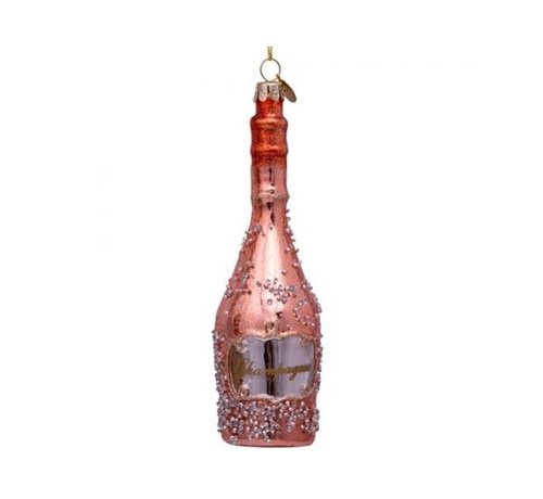 Vondels Kerstbal - Rose Gold Champagne Bottle