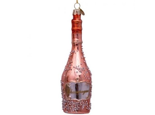Vondels Kerstbal - Rose Gold Champagne Bottle