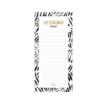 Studio Stationery Noteblock Checklist - Let's Go Wild