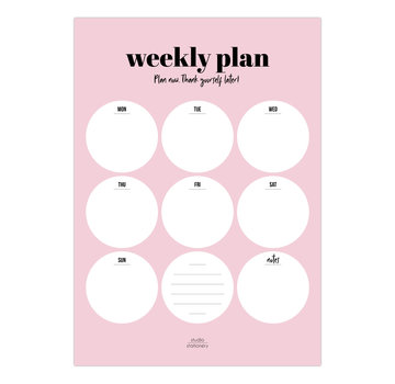 Studio Stationery Weekly Plan Pink - A4 Planner