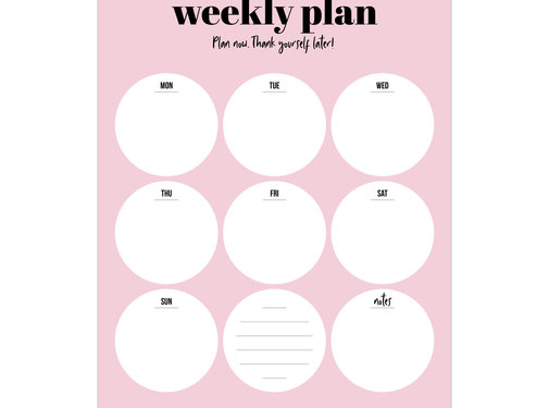 Studio Stationery Weekly Plan Pink - A4 Planner