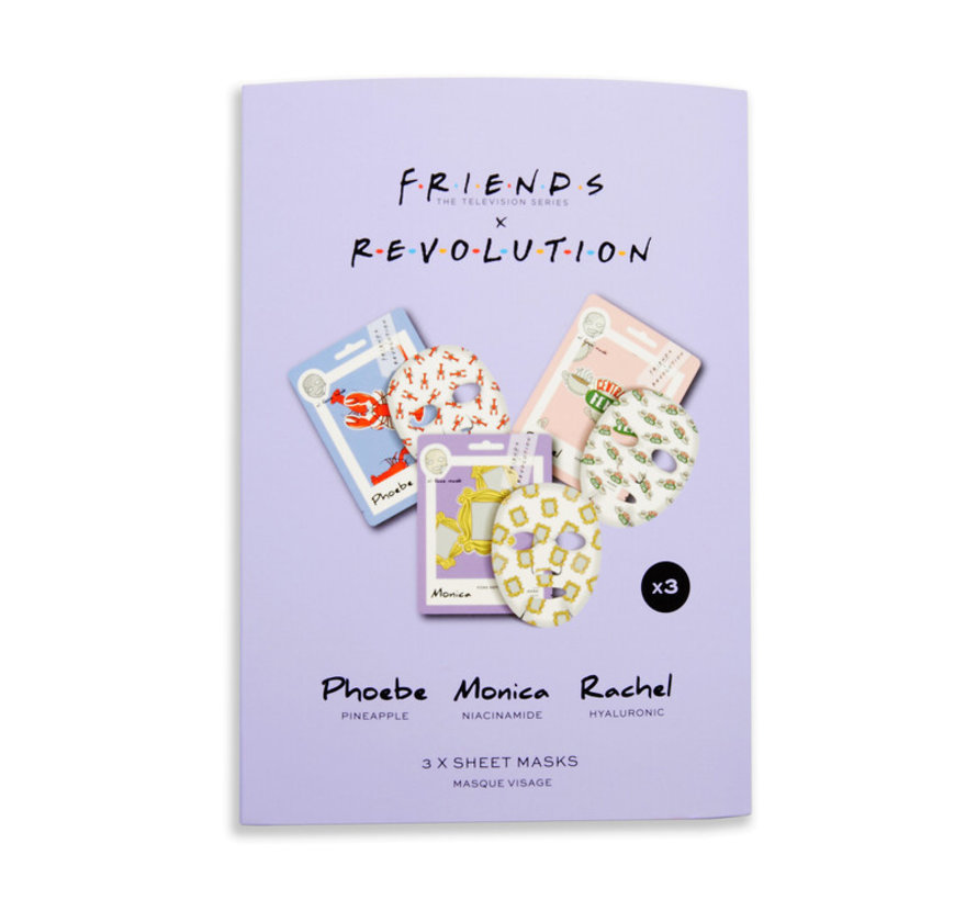 X Friends - Phoebe, Monica & Rachel Sheet Mask Set