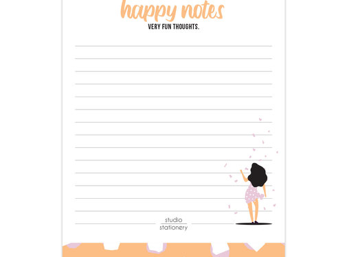 Studio Stationery Noteblock Happy Notes