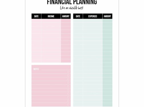 Studio Stationery Noteblock Financial Planning
