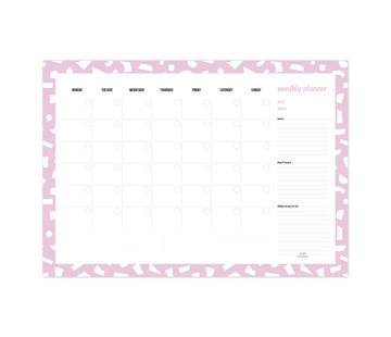 Studio Stationery Monthly Deskplanner Confetti Lila