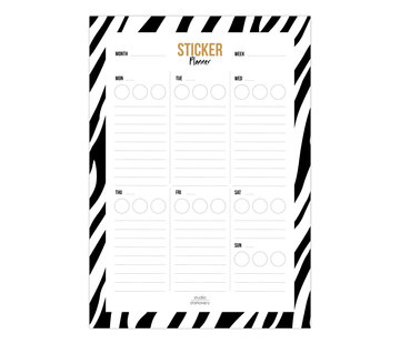 Studio Stationery Noteblock Sticker Planner Zebra