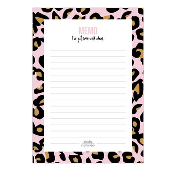 Studio Stationery Noteblock Pink Cheetah